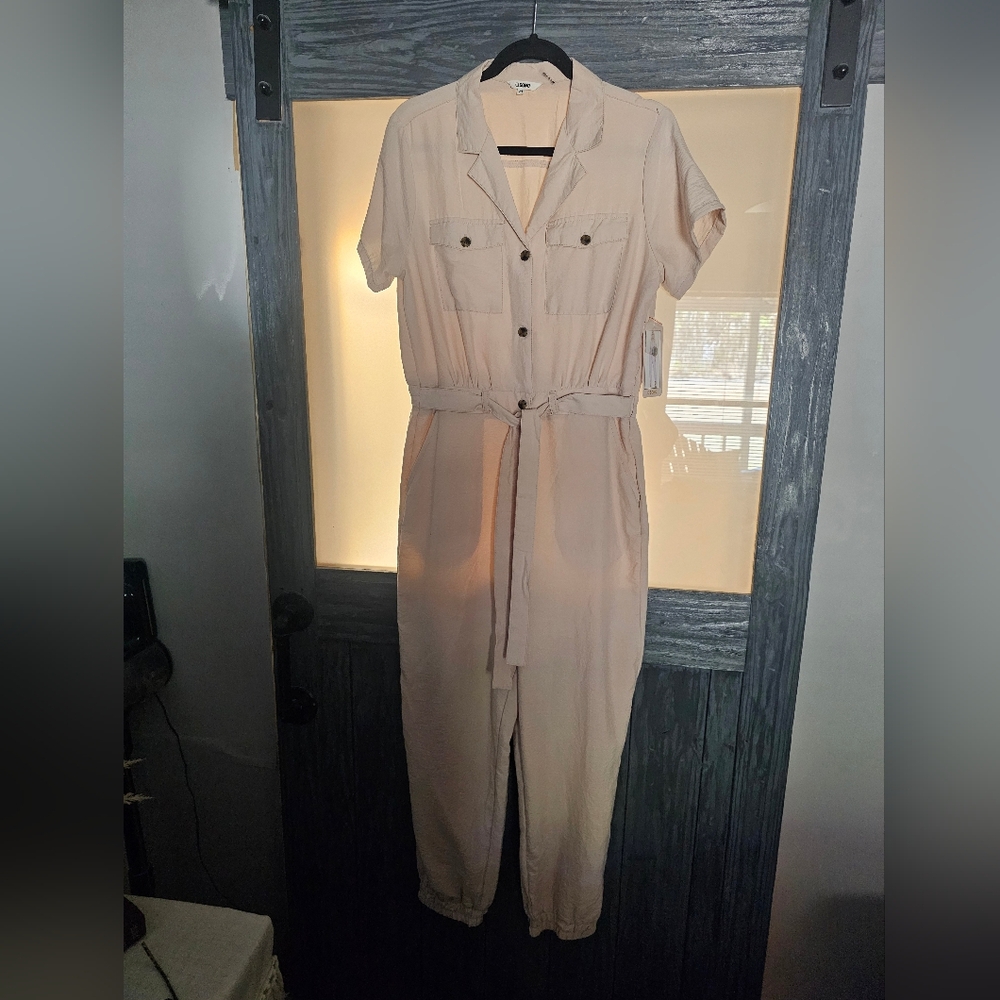 Jumpsuit Romper, color: Creme, size Medium